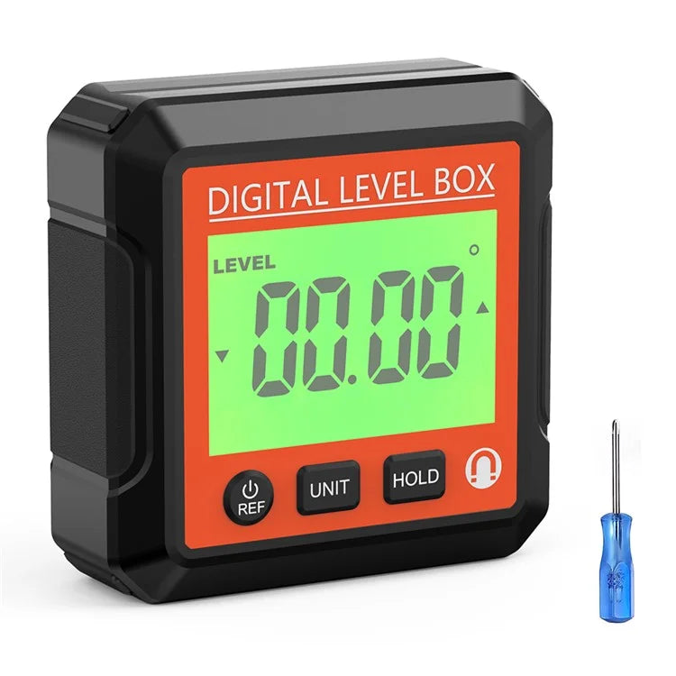 JD10 Digital Level Box Mini Angle Finder Magnetic Base LCD Bevel Gauge Inclinometer for Carpentry, without Bubble