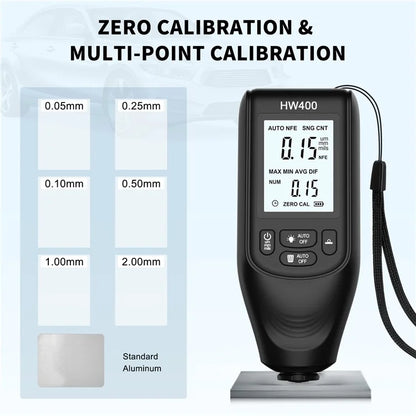 HW400 Automobile Thickness Gauge Car Paint Tester Thickness Coating Measuring Tool