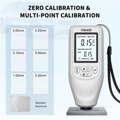 HW400 Automobile Thickness Gauge Car Paint Tester Thickness Coating Measuring Tool