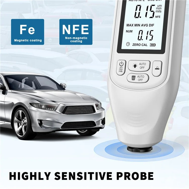 HW400 Automobile Thickness Gauge Car Paint Tester Thickness Coating Measuring Tool