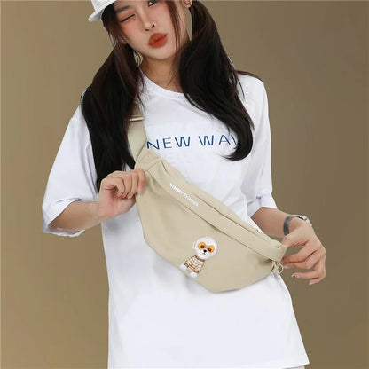 Nimmy PU+Silicone Chest Bag Teen Boy Girl Daypack Travel Crossbody Bag for Men Women