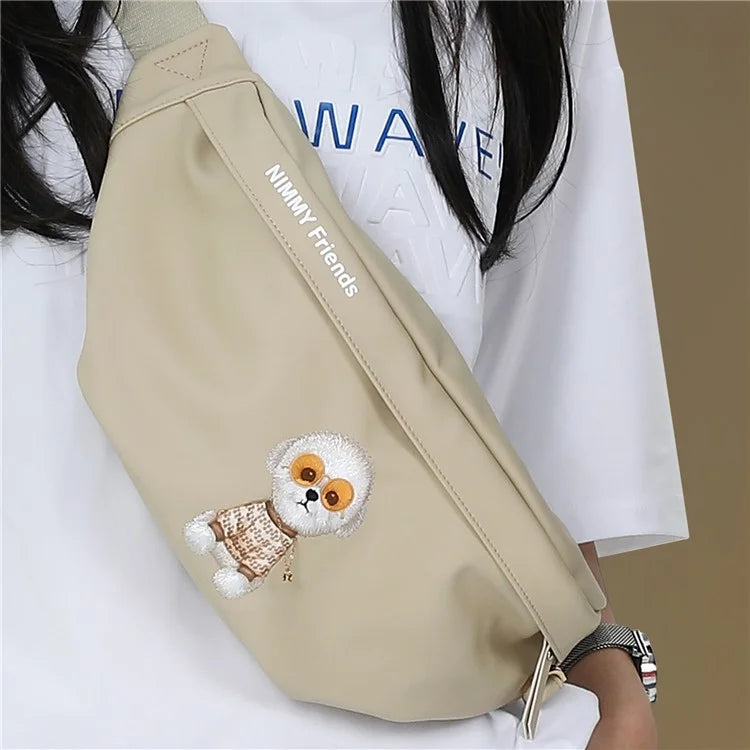 Nimmy PU+Silicone Chest Bag Teen Boy Girl Daypack Travel Crossbody Bag for Men Women