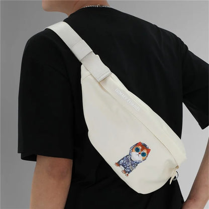 Nimmy PU+Silicone Chest Bag Teen Boy Girl Daypack Travel Crossbody Bag for Men Women