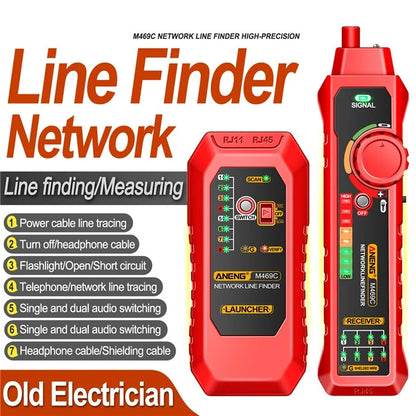 ANENG M469C Network Cable Tester Network Ethernet Wire Tracker Cable Finder