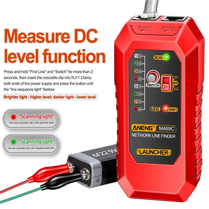 ANENG M469C Network Cable Tester Network Ethernet Wire Tracker Cable Finder