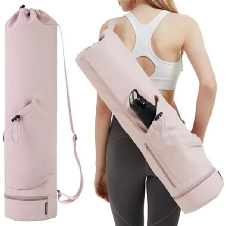 30L Large Capacity Portable Yoga Mat Storage Bag with Bottle Pocket and Wet Compartment