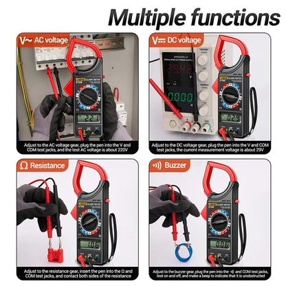 ANENG DT266 Digital Clamp Meter Voltage Current Resistance Tester 1999 Counts Multimeter