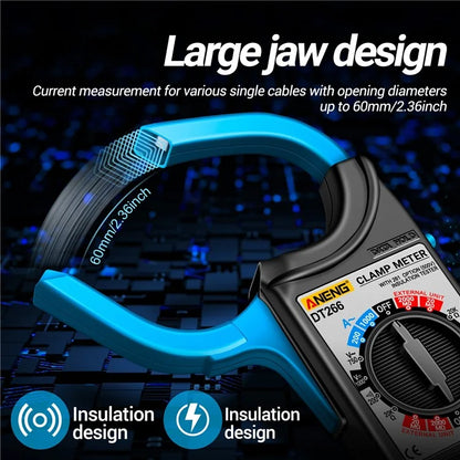 ANENG DT266 Digital Clamp Meter Voltage Current Resistance Tester 1999 Counts Multimeter