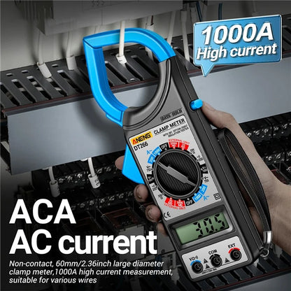 ANENG DT266 Digital Clamp Meter Voltage Current Resistance Tester 1999 Counts Multimeter