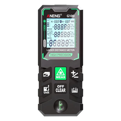 ANENG G100 Portable Handheld Laser Rangefinder 100m Measuremen Range Green Beam Laser Distance Measure Tool