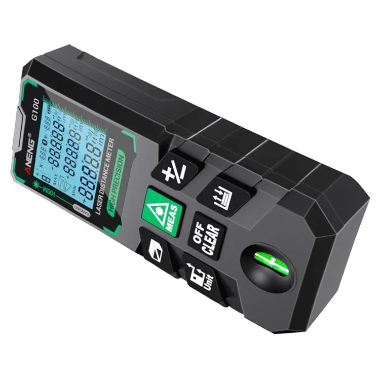 ANENG G100 Portable Handheld Laser Rangefinder 100m Measuremen Range Green Beam Laser Distance Measure Tool