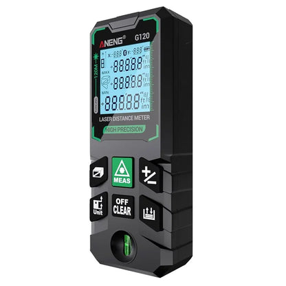 ANENG G120 Portable Handheld Laser Rangefinder 120m Measuremen Range Green Beam Laser Distance Measure Tool