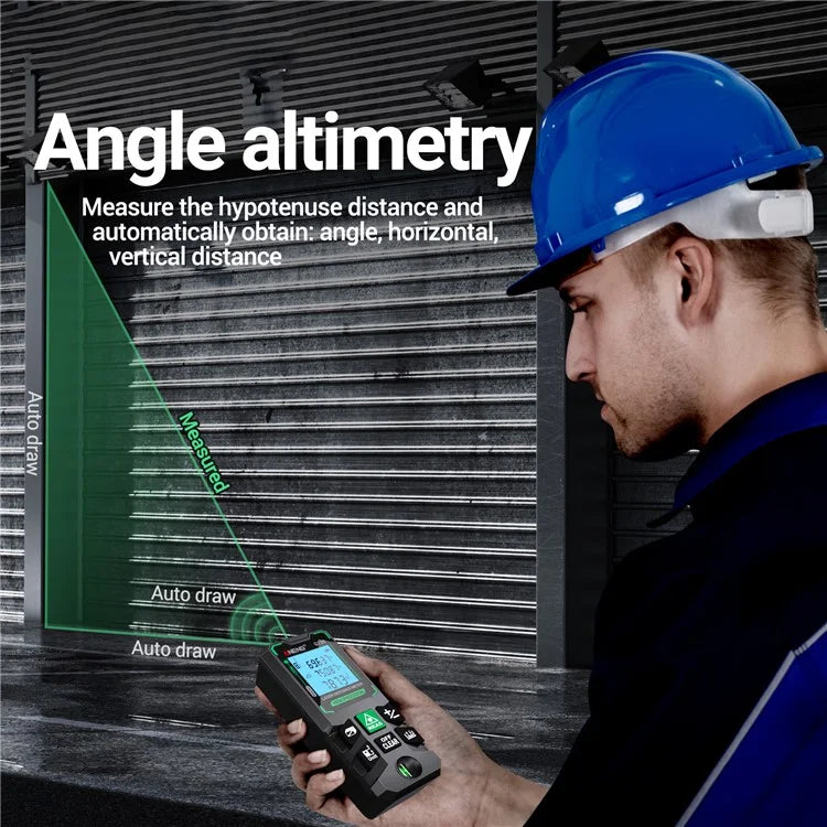 ANENG G120 Portable Handheld Laser Rangefinder 120m Measuremen Range Green Beam Laser Distance Measure Tool