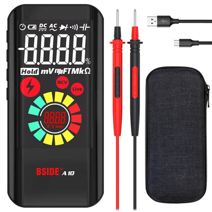 BSIDE A10 Digital Smart Multimeter NCV Voltmeter AC / DC Voltage Resistance Capacitance Measurer