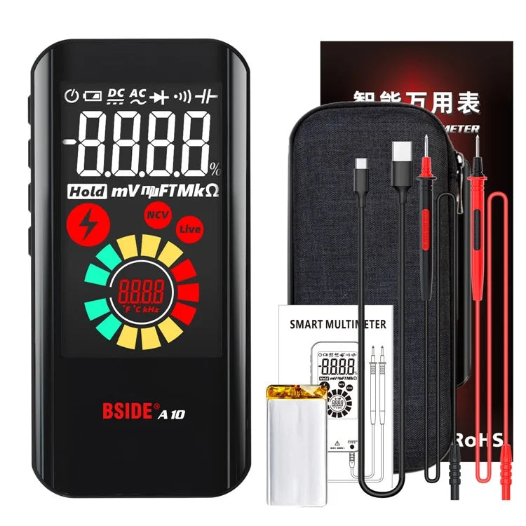 BSIDE A10 Digital Smart Multimeter NCV Voltmeter AC / DC Voltage Resistance Capacitance Measurer