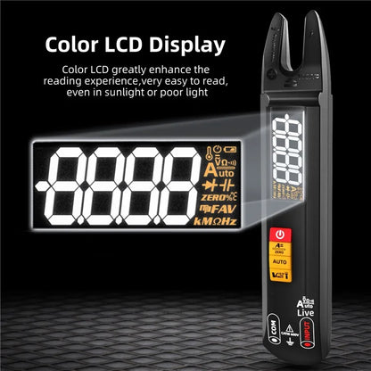 BSIDE U0 Digital Clamp Meter Fork DC AC Smart Ammeter T-RMS Current Auto Multimeter Voltage Ohm Electrical Tester