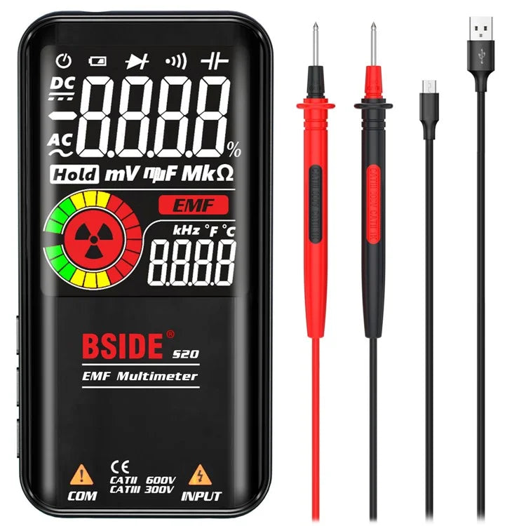 BSIDE S20 EMF Meter Electromagnetic Radiation Detector 9999 Counts Auto Range Multimeter