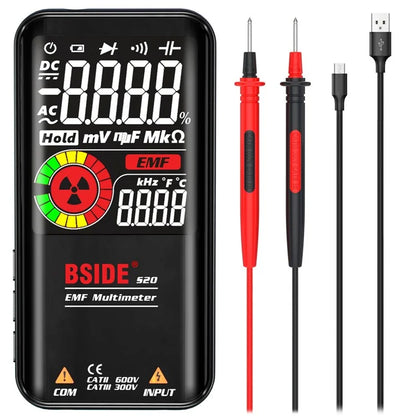 BSIDE S20 EMF Meter Electromagnetic Radiation Detector 9999 Counts Auto Range Multimeter