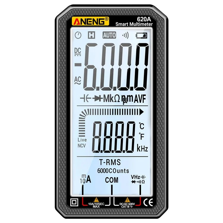 ANENG 620A Large Screen Digital Multimeter Voltage Current Resistance Tester