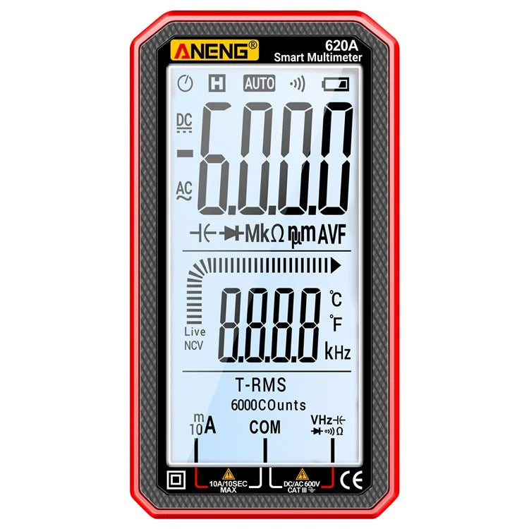 ANENG 620A Large Screen Digital Multimeter Voltage Current Resistance Tester
