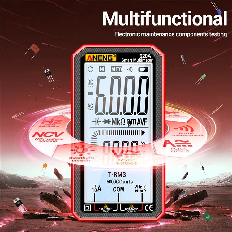 ANENG 620A Large Screen Digital Multimeter Voltage Current Resistance Tester