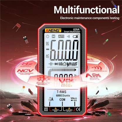 ANENG 620A Large Screen Digital Multimeter Voltage Current Resistance Tester