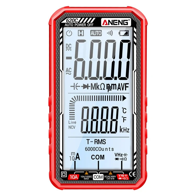 ANENG 620C Large Screen Digital Multimeter Rechargeable Voltage Current Resistance Tester