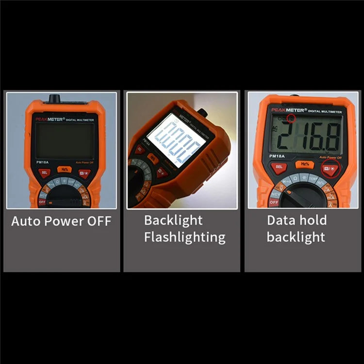 PEAKMETER PM18A Multimeter High-Precision Fully Automatic Digital Display Electrician Multimeter