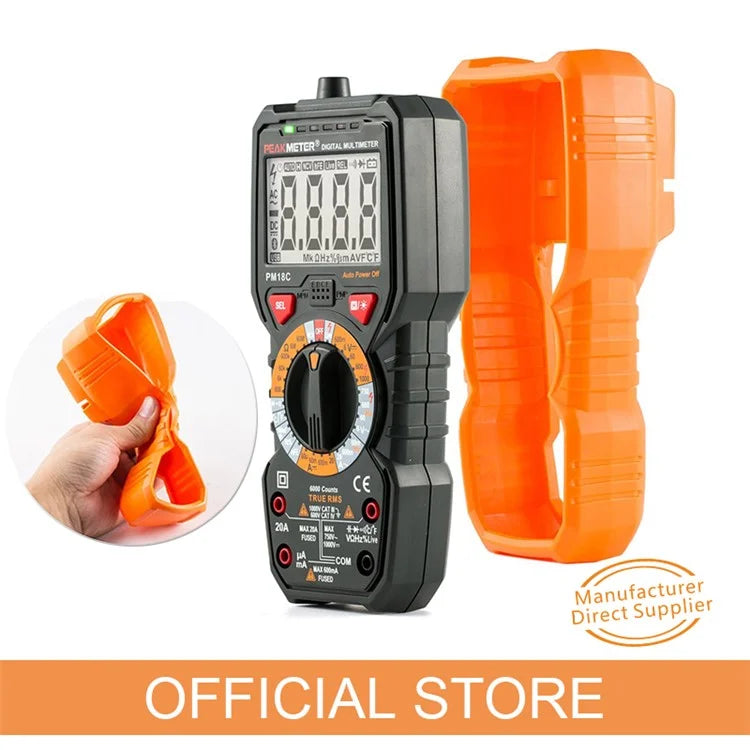 PEAKMETER PM18C Multimeter High-Precision Digital Display Voltage Current Resistance Tester