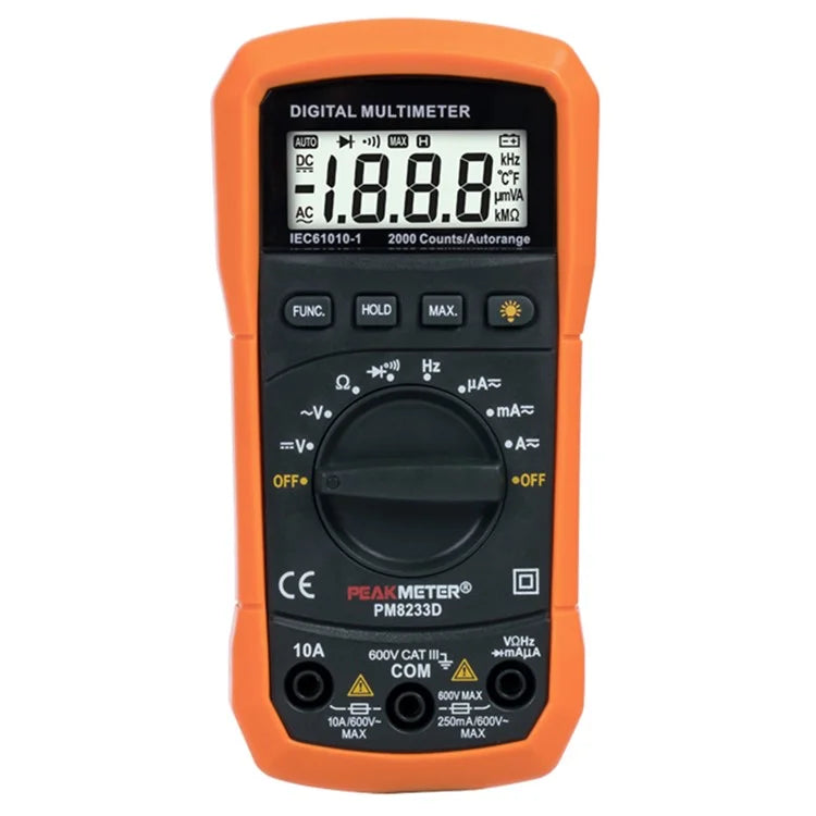PEAKMETER PM8233D Handheld Digital Multimeter High Precision Household Universal Meter