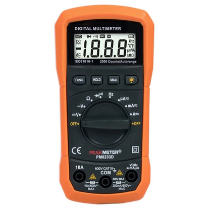 PEAKMETER PM8233D Handheld Digital Multimeter High Precision Household Universal Meter