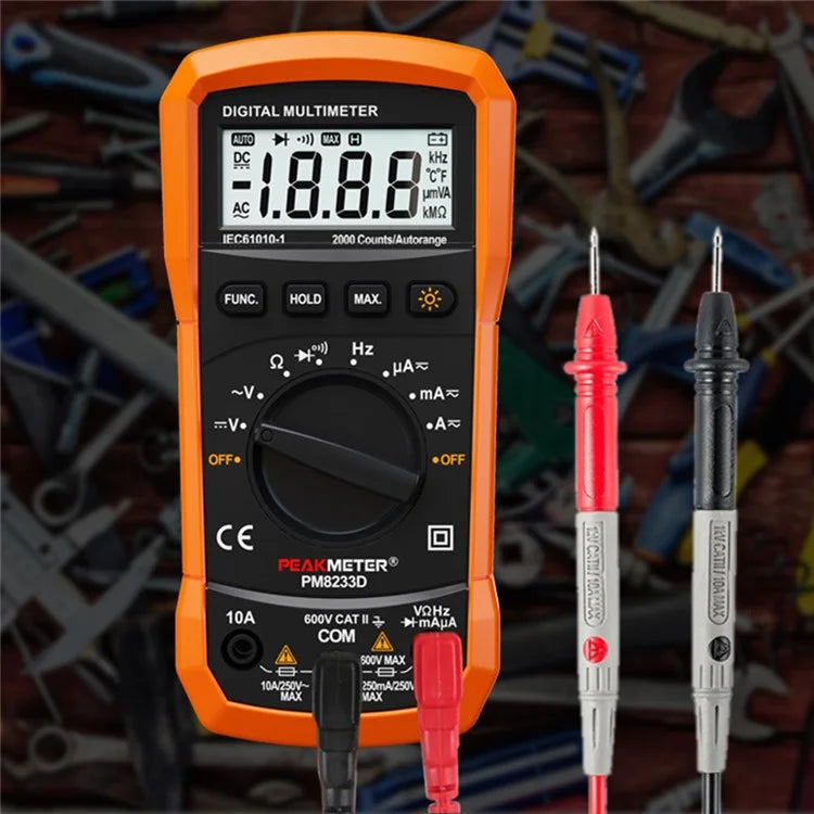 PEAKMETER PM8233D Handheld Digital Multimeter High Precision Household Universal Meter