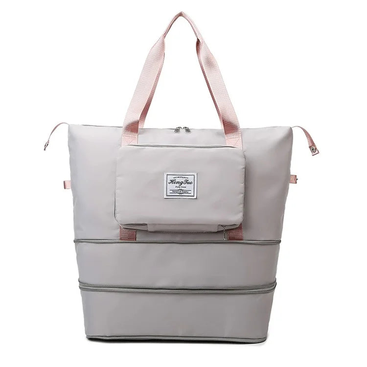 HT-237 Folding Design Oxford Cloth Handbag Gym Tote Bag Travel Weekender Hand Bag