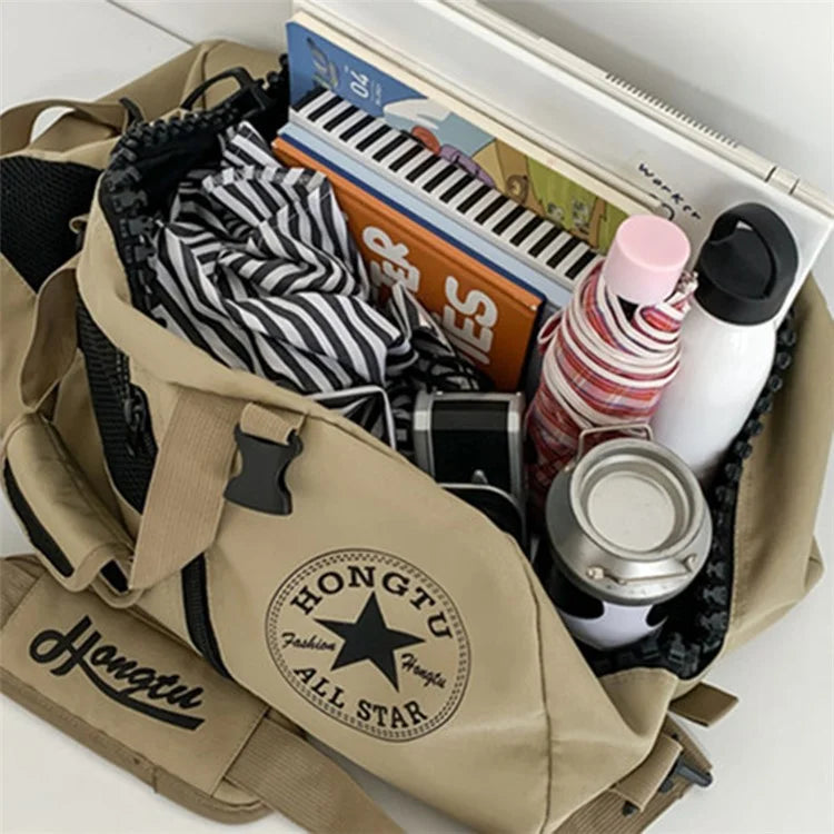 HT-325 Sports Shoulder Bag Oxford Cloth Travel Tote Bag Weekender Bag Storage Handbag