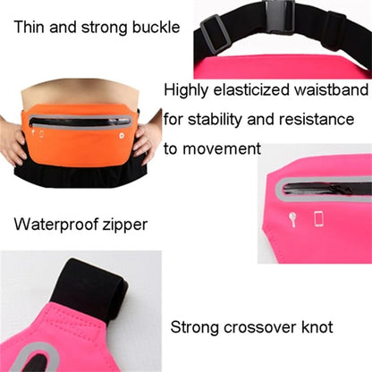 Waterproof Polyester Sports Waist Bag Daypack for Outdoor Running, Hiking, Cycling