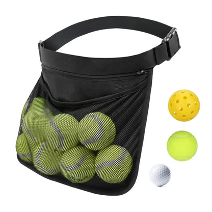 Portable Oxford Cloth Tennis Bag Holder Mesh Fanny Pack Phone Keys Storage Waist Bag