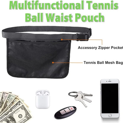 Portable Oxford Cloth Tennis Bag Holder Mesh Fanny Pack Phone Keys Storage Waist Bag