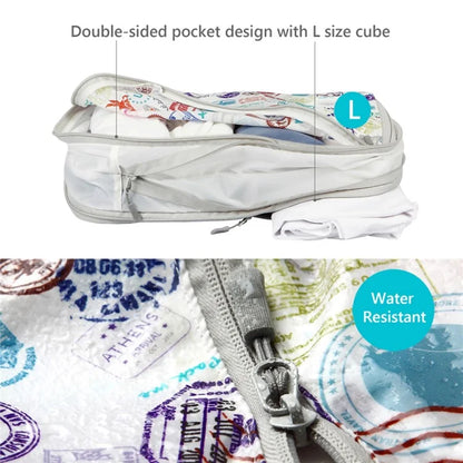4PCS Travel Clothes Toiletries Packing Organizers Nylon Packing Cubes Set Compression Storage Bags