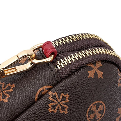 BAELLERRY N8907 Dual Zipper PU Leather Crossbody Bag Women Cosmetics Phone Storage Bag