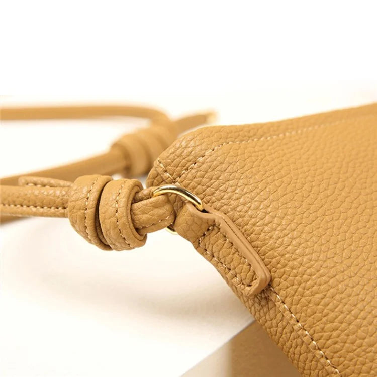 CKZC2223 Zipper Cellphone Bag Women Small Size Cowhide Leather Shoulder Bag