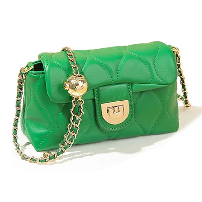 CKZC3302 Cowhide + PU Leather Small Square Bag Women Single Shoulder Crossbody Bag