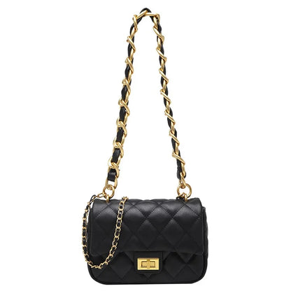 CKZC2234 Cowhide + PU Leather Stylish Women Single Shoulder Bag Dual Strap Crossbody Bag