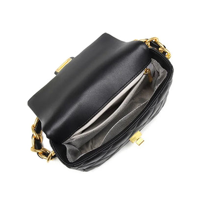 CKZC2234 Cowhide + PU Leather Stylish Women Single Shoulder Bag Dual Strap Crossbody Bag