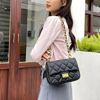 CKZC2234 Cowhide + PU Leather Stylish Women Single Shoulder Bag Dual Strap Crossbody Bag