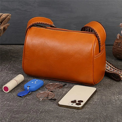Y7215 Ladies Cowhide Leather Crossbody Bag Women Travel Handbag Shoulder Bag