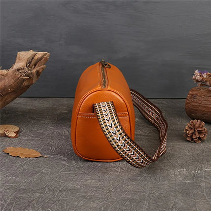Y7215 Ladies Cowhide Leather Crossbody Bag Women Travel Handbag Shoulder Bag