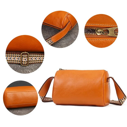 Y7215 Ladies Cowhide Leather Crossbody Bag Women Travel Handbag Shoulder Bag
