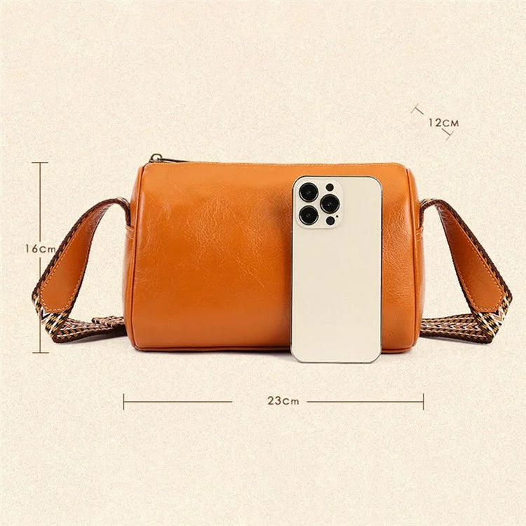 Y7215 Ladies Cowhide Leather Crossbody Bag Women Travel Handbag Shoulder Bag