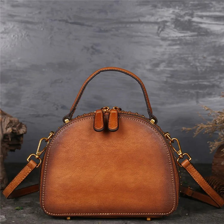 3205 Crossbody Bags for Women Cowhide Leather Satchel Bag Vintage Ethnic Style Crossbody Bag