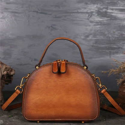 3205 Crossbody Bags for Women Cowhide Leather Satchel Bag Vintage Ethnic Style Crossbody Bag